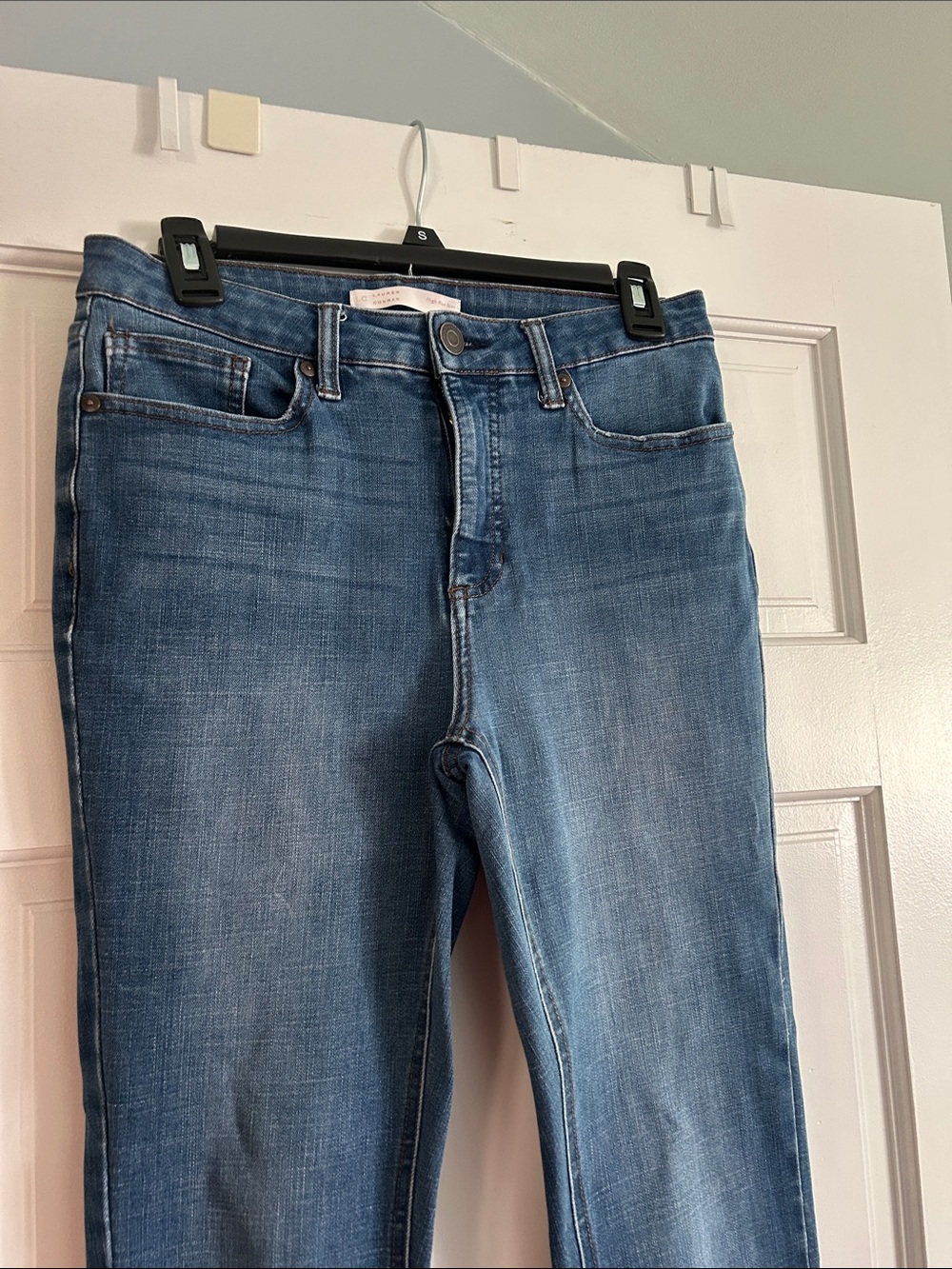 Women’s High Rise Skinny Jeans -  Mid Wash